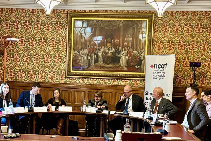 The Accessible Transport Policy Commission roundtable in a grand room in the House of Lords.