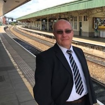 Robert Gravelle at Cardiff station